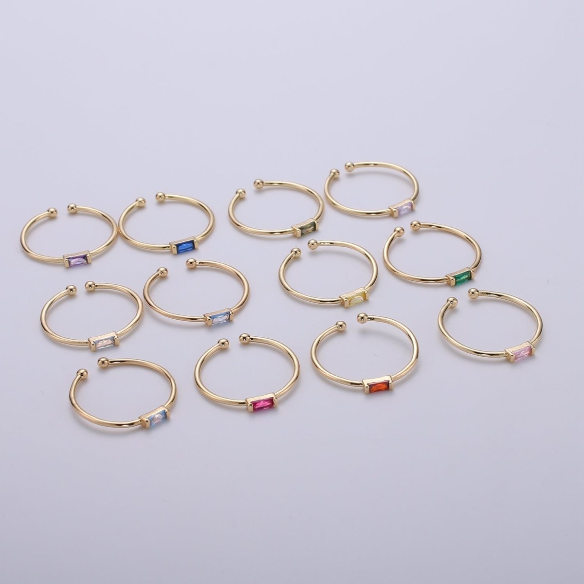 Minimalist Birthstone Ring • Cz Ring in Gold • Dainty Birthstone Ring • Stacking Ring • Valentine Gifts for Mom Wife Friend R-215 R-216 R-218 R-219 R-220 R-223