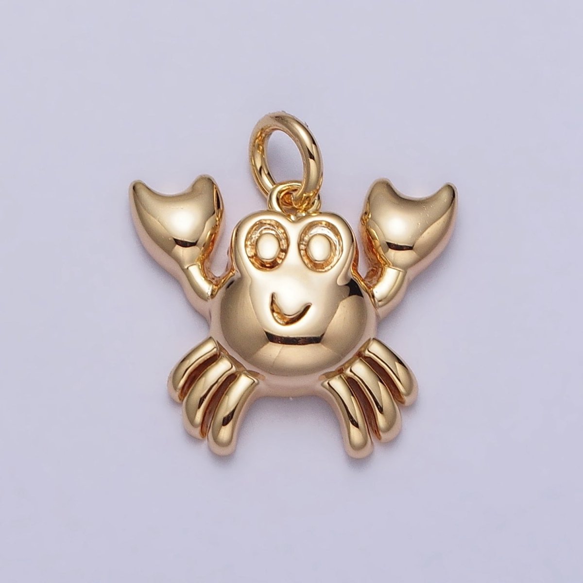 Minimalist Crustacean Crab Animal Add-On Charm in Gold & Silver | AC189