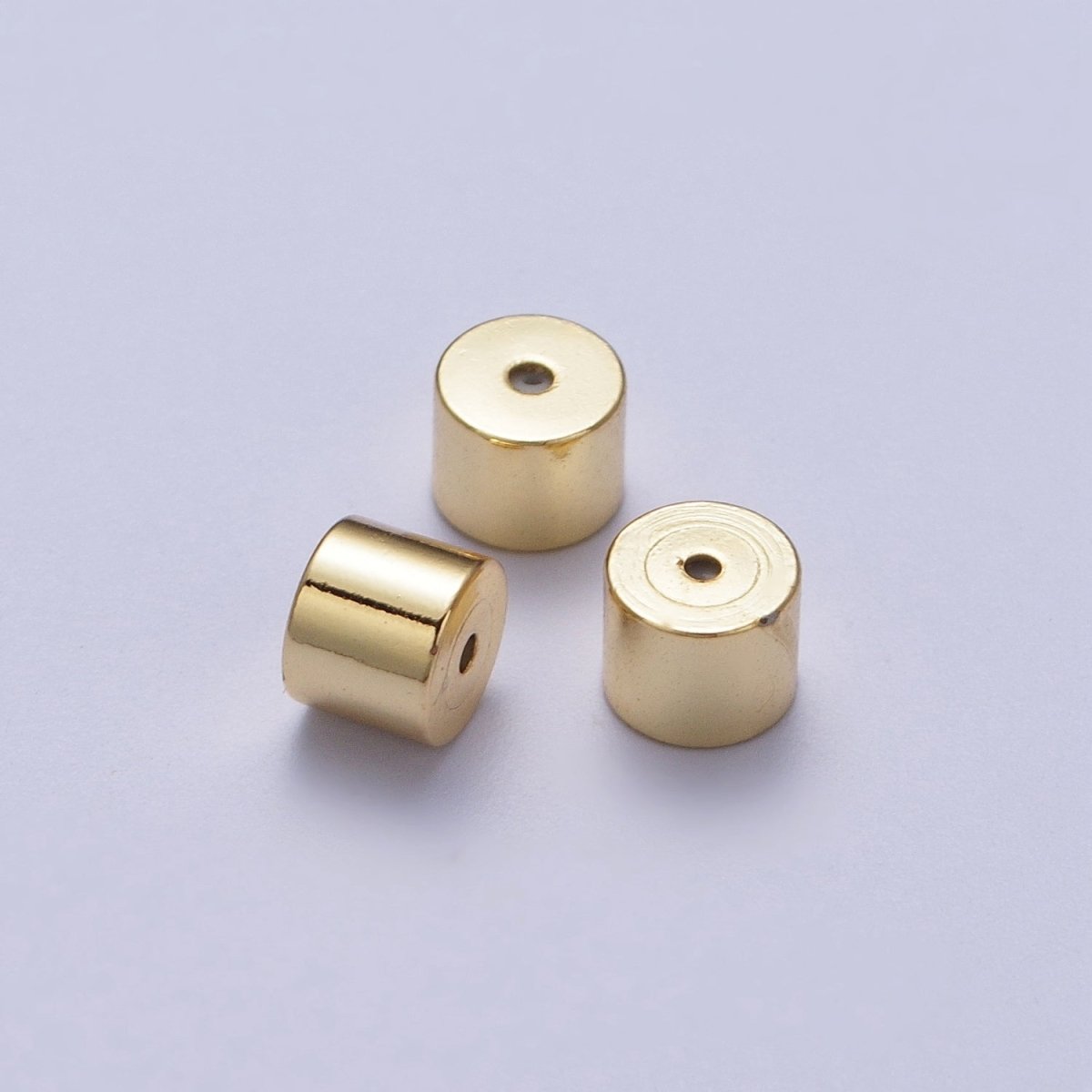 Minimalist Cylinder Earrings Backings Jewelry Supply (12 Pieces) Set in Gold & Silver | K-074 K-076