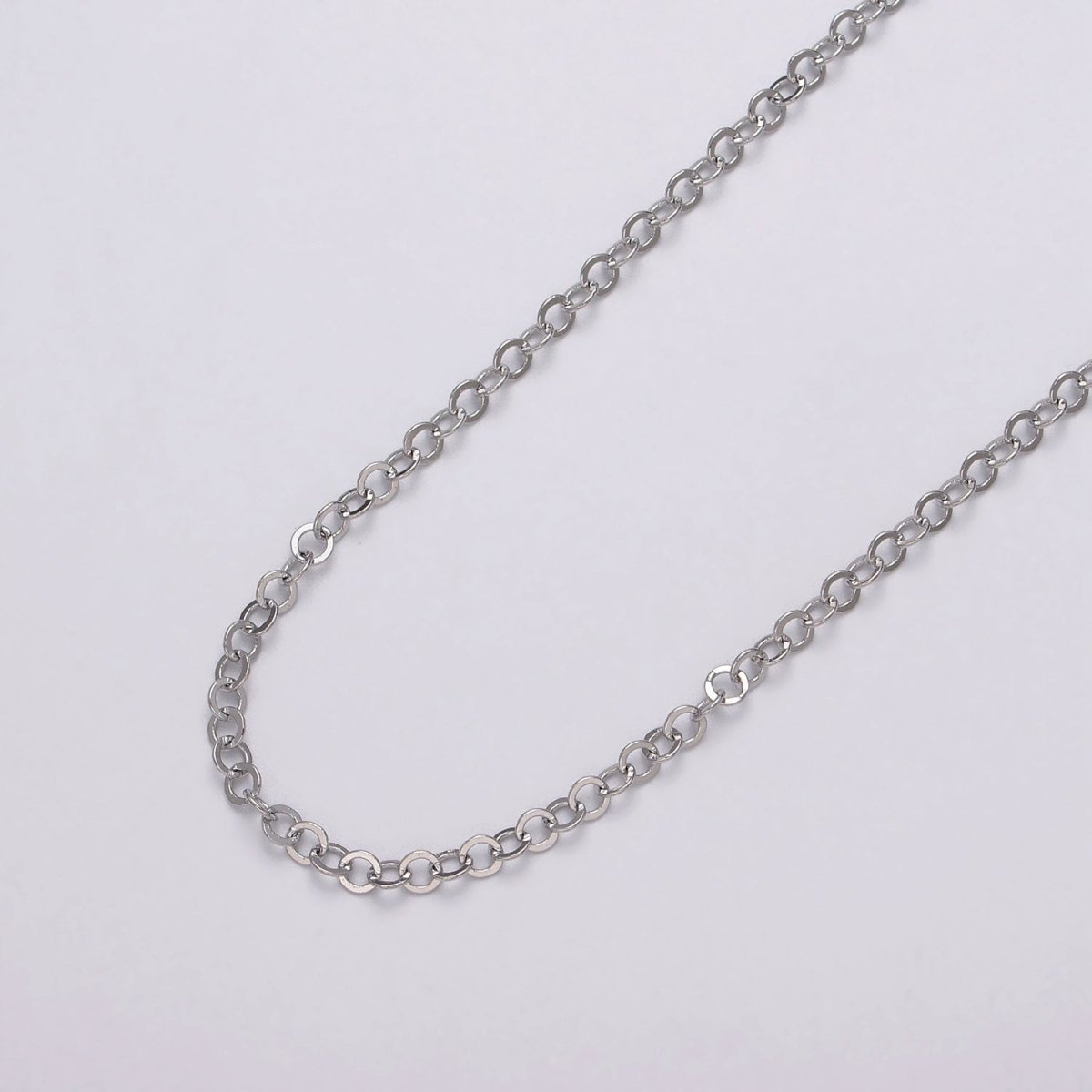 Minimalist Dainty 24K Gold Filled 3mm Round Rolo Unfinished Chain by Yard in Gold & Silver | ROLL-1046, ROLL-1087 Clearance Pricing