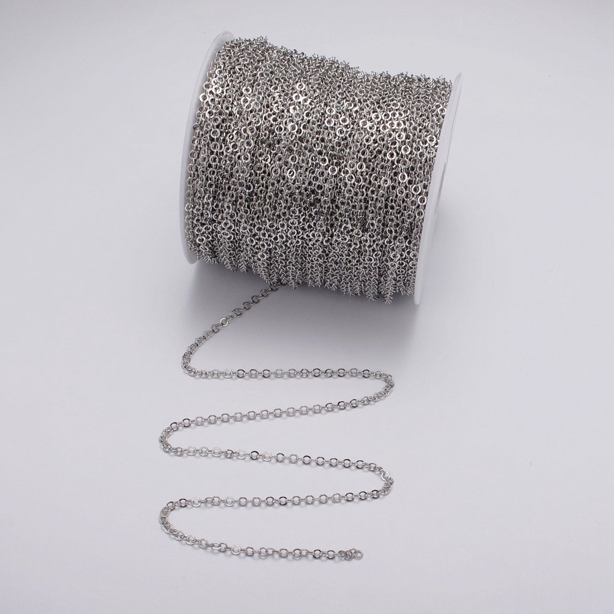 Minimalist Dainty 24K Gold Filled 3mm Round Rolo Unfinished Chain by Yard in Gold & Silver | ROLL-1046, ROLL-1087 Clearance Pricing