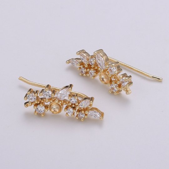 Minimalist ear climbers | ear crawlers earrings | ear climber earrings | ear crawlers | ear pins | ear sweeps P-004 - DLUXCA