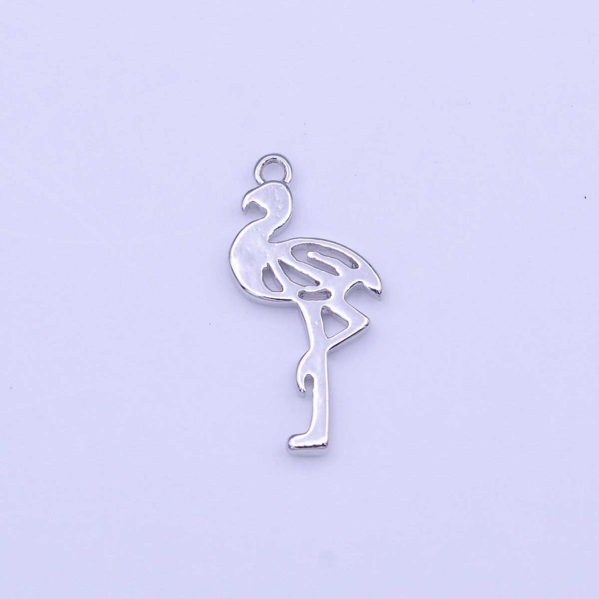 Minimalist Flamingo Bird Charm in Gold & Silver | C-505 C-516
