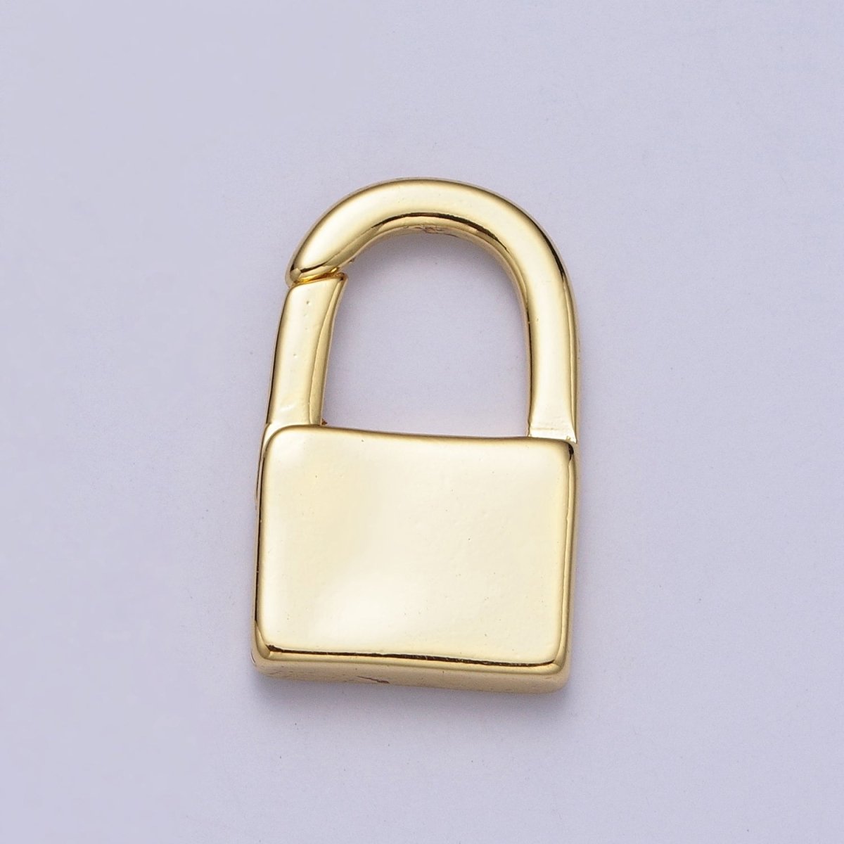 Minimalist Gold Padlock Push Spring Gate Closure Clasps Supply | Z037 - DLUXCA
