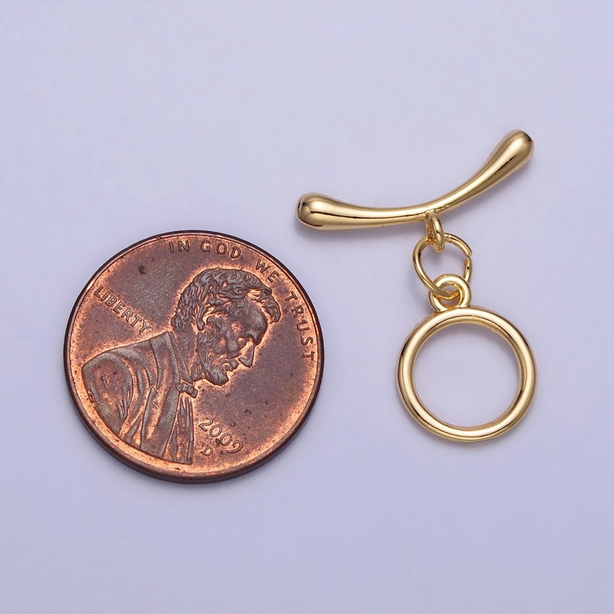 Minimalist Gold Round Curved Bar Toggle Clasps Jewelry Closure Supply | Z-068