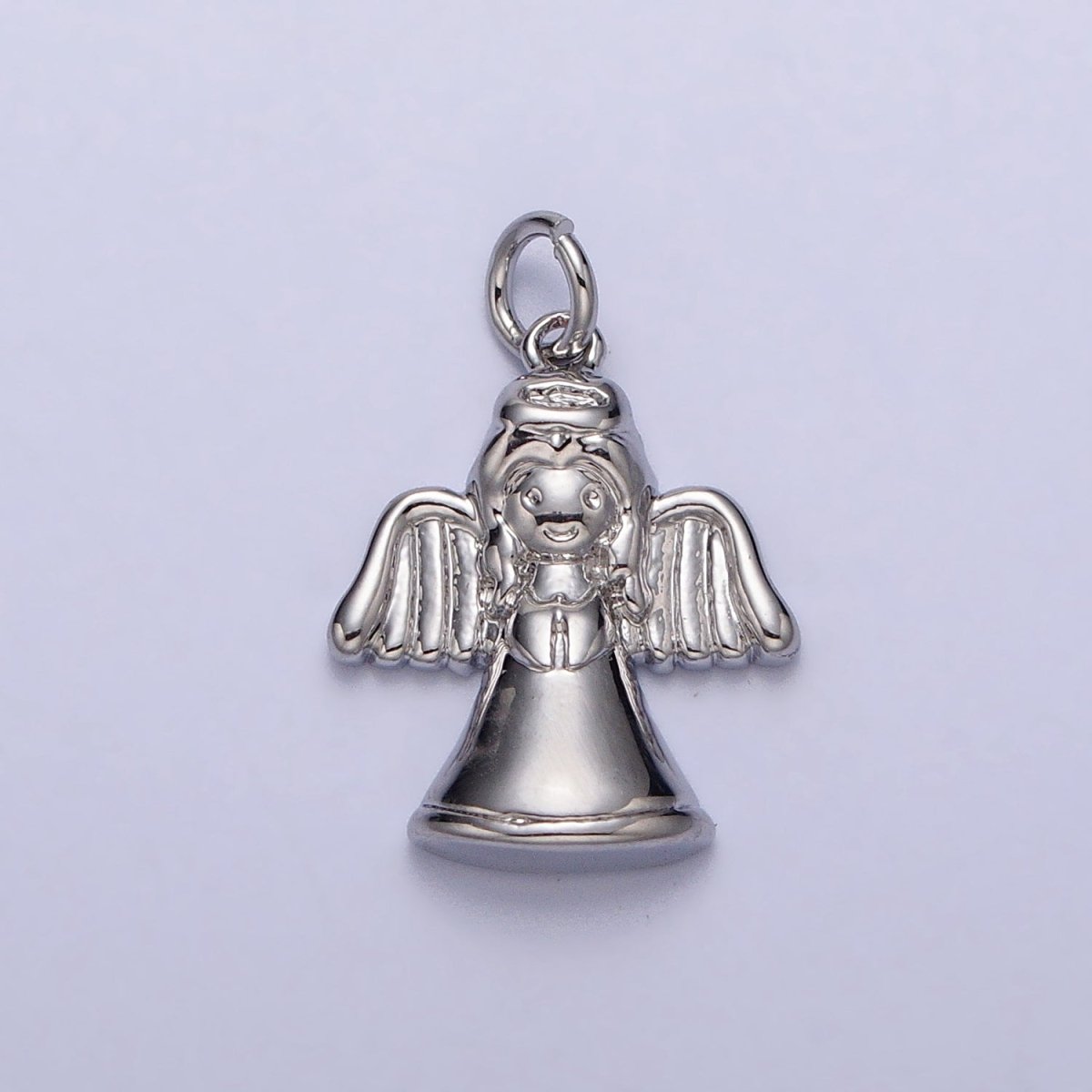 Minimalist Guardian Praying Angel Charm in Gold & Silver | AC199