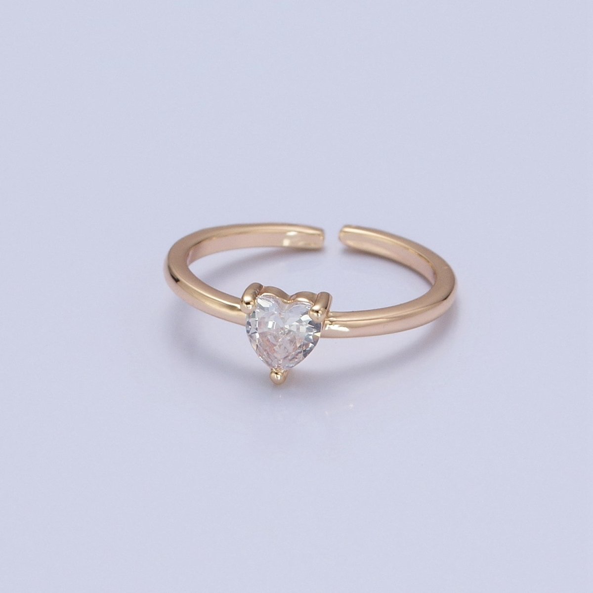 OS Minimalist Heart Ring Dainty Heart Gold Filled Ring  O-745