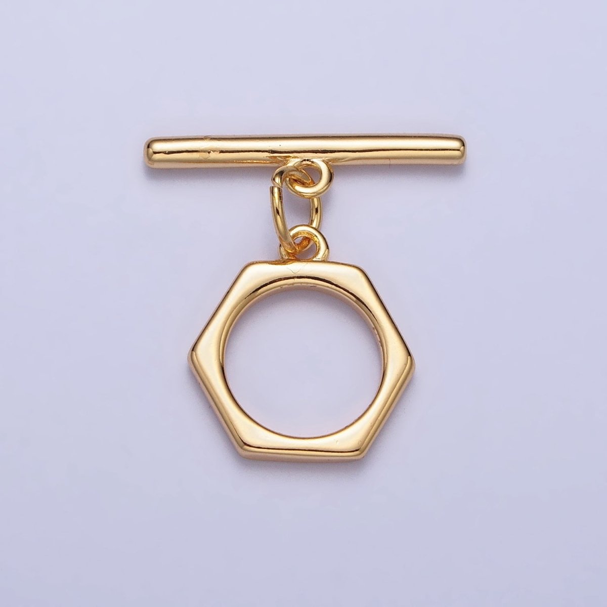 Minimalist Hexagonal Toggle Clasps Jewelry Closure Supply in Gold & Silver | Z-103 Z-104