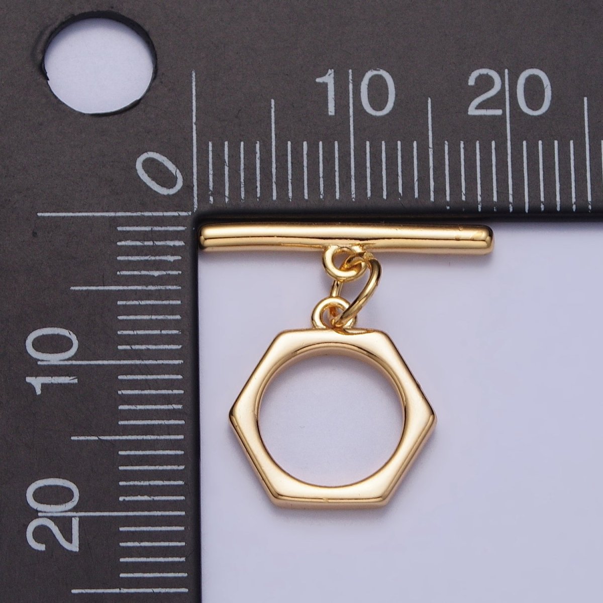 Minimalist Hexagonal Toggle Clasps Jewelry Closure Supply in Gold & Silver | Z-103 Z-104