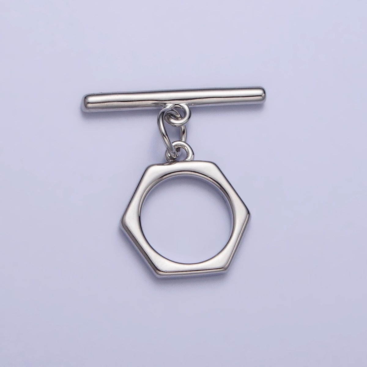 Minimalist Hexagonal Toggle Clasps Jewelry Closure Supply in Gold & Silver | Z-103 Z-104