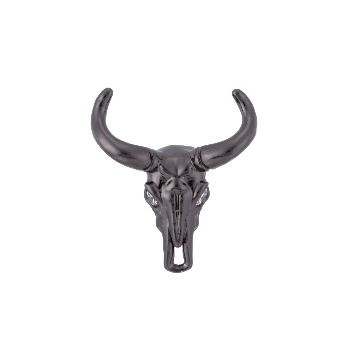 Minimalist Longhorn Bull Ox Head Texas Spacer Bead | B-060