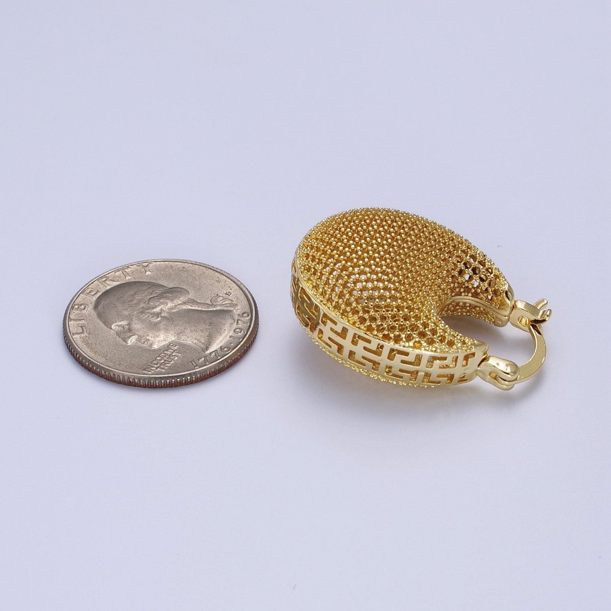 Minimalist Riveted Wire Rings Dome Latch Earrings in Gold & Silver | AD-181 AD-182