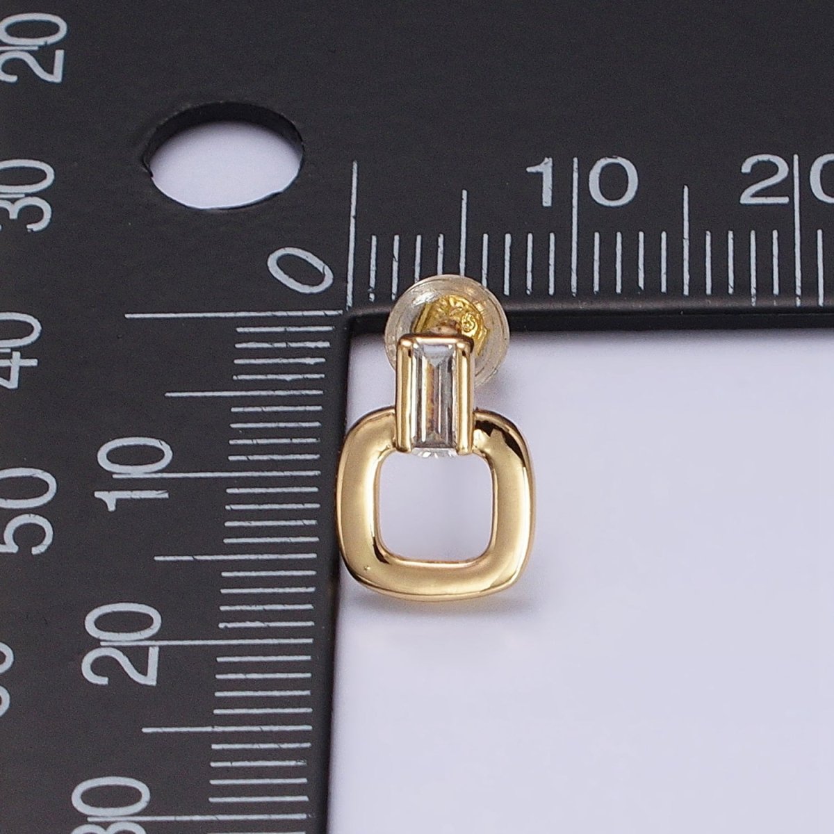 Minimalist Square Stud Earrings, Silver and Gold Modern Geometric Stud Earrings AB641 AB642