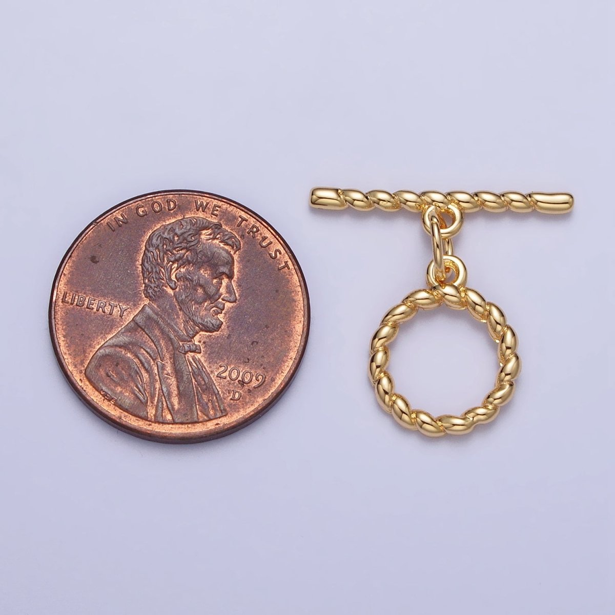 Minimalist Twisted Mini Croissant Toggle Clasps Jewelry Closure Supply in Gold & Silver | Z-101 Z-102