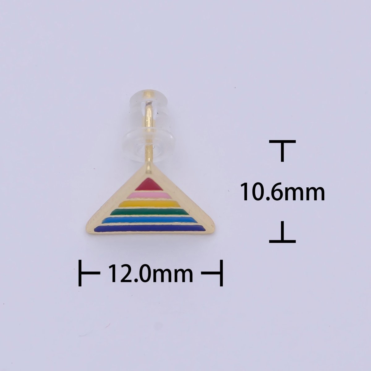 Mismatched Rainbow Triangle Star Earring Stud Set Geometric LGBTQ Stud Q-124 - DLUXCA