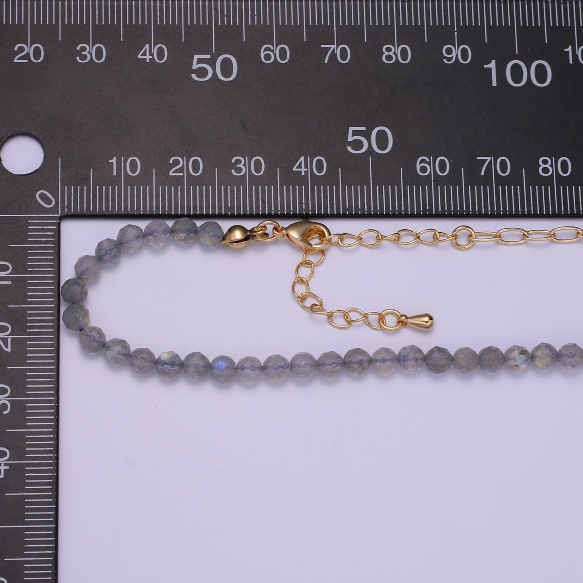 Mixed Chain Necklace, Fused Labradorite Beads necklace w/ 14k Gold Filled Necklace, Cable Link Chain Necklace, Unique Dainty Necklace | WA-030 Clearance Pricing