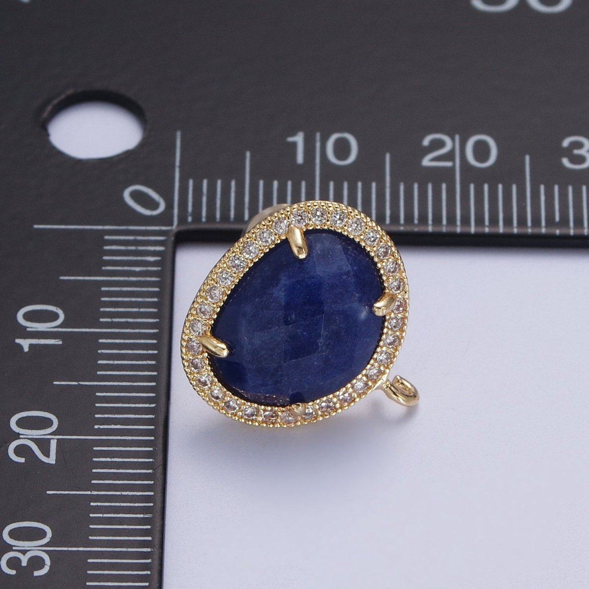 Multifaceted Geometric CZ Micro Paved Natural Stone Open Loop Stud Earrings Supply | K-035 K-051 K-055 K-060 K-061 K-062 K-064 K-066 K-075 K-078-K-081