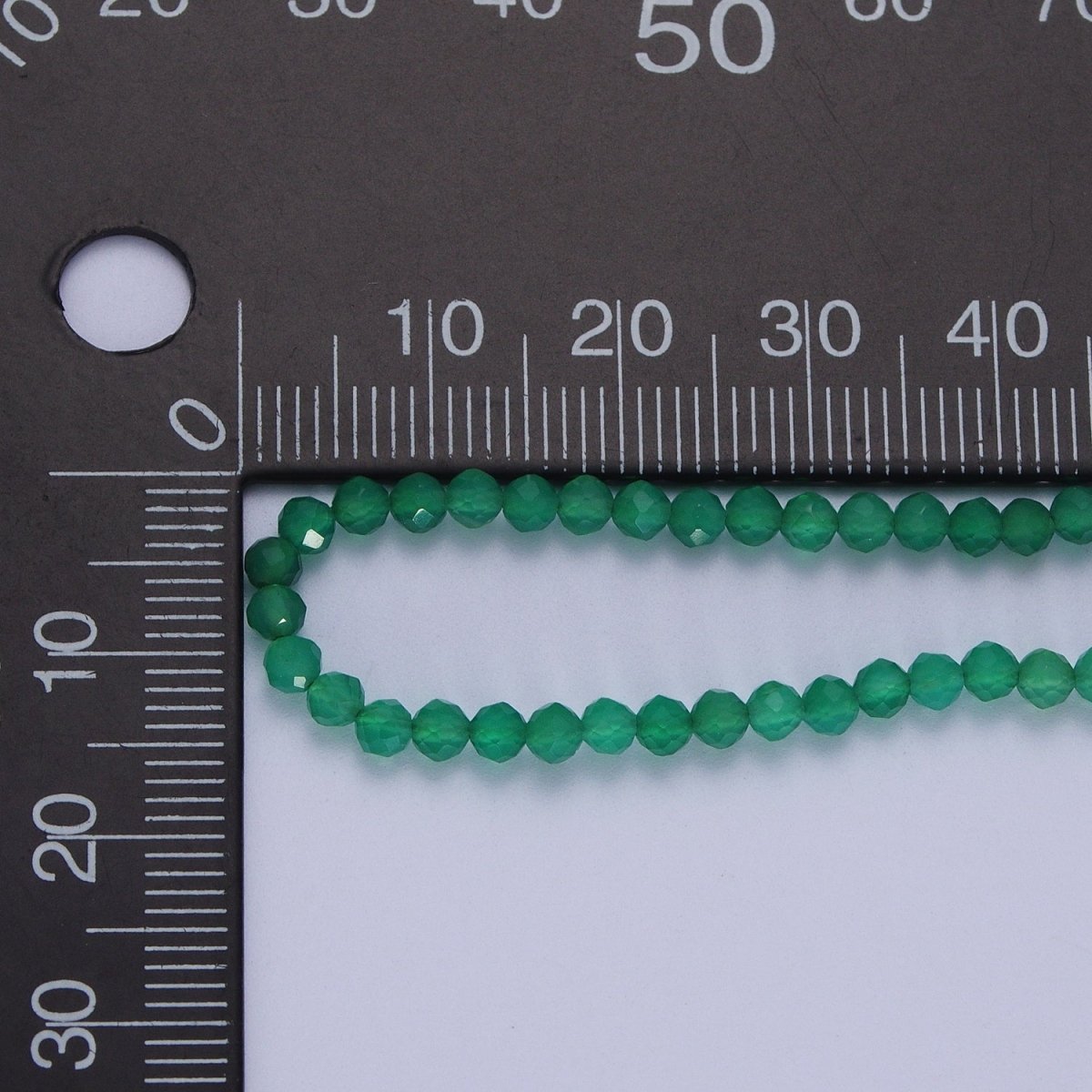 Multifaceted Matte 2.8mm Gemstone Bead 16 Inch Choker Necklace | WA-1469 - WA-1478 Clearance Pricing