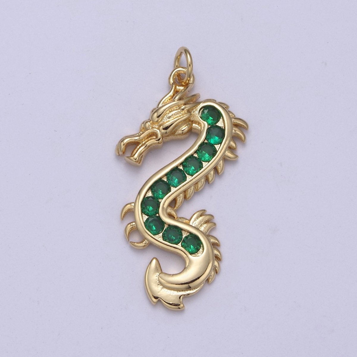 Mystical Dragon Pendant in 24K Gold Filled Animal Charm Cubic Zirconia Necklace Pendant N-406 - N-408