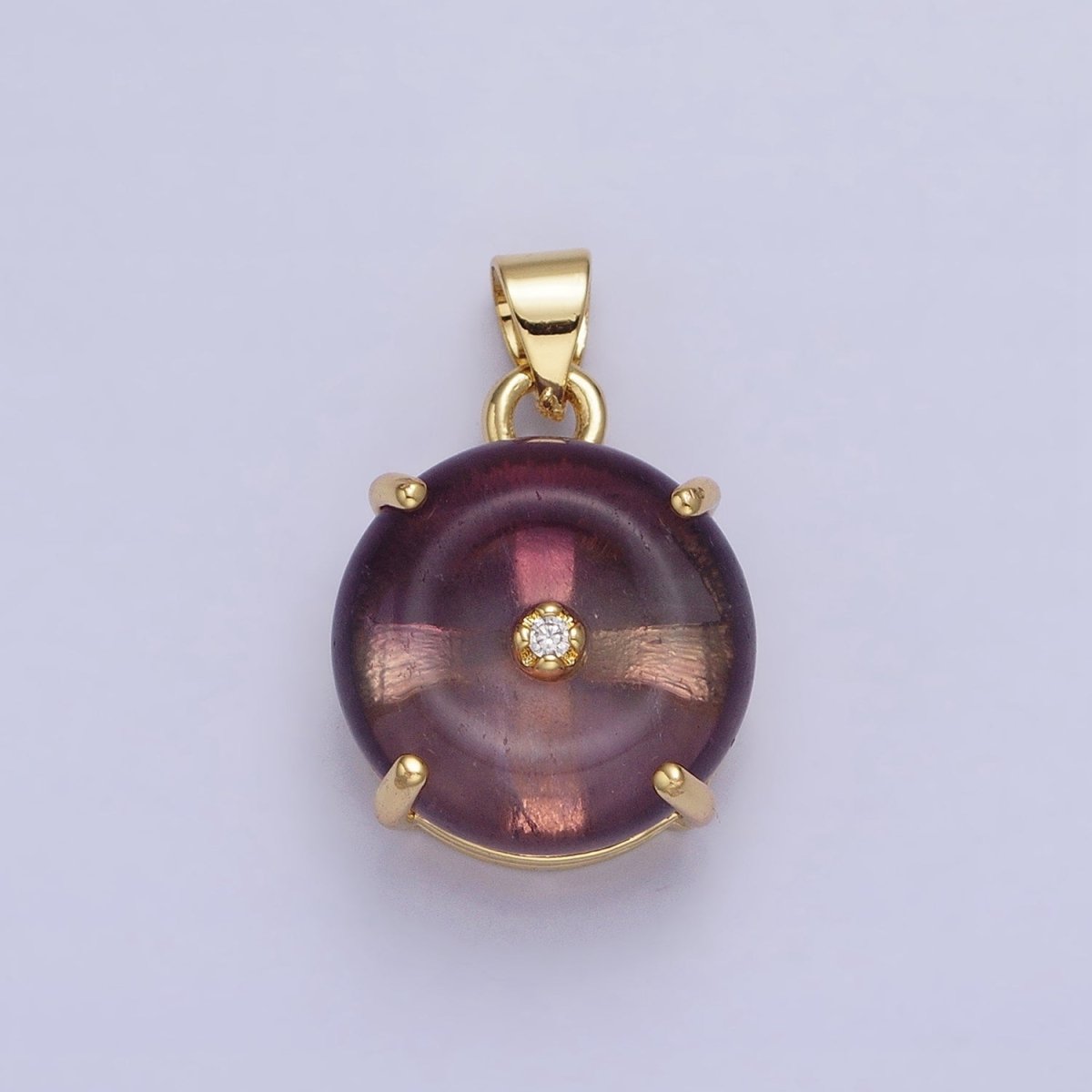 Natural Fluorite Purple and Blue Green Amazonite Natural Gemstone Donut Hole Transparent Pendants AA-317 AA-318 AA-319 AA-320 AA-321 AA-322