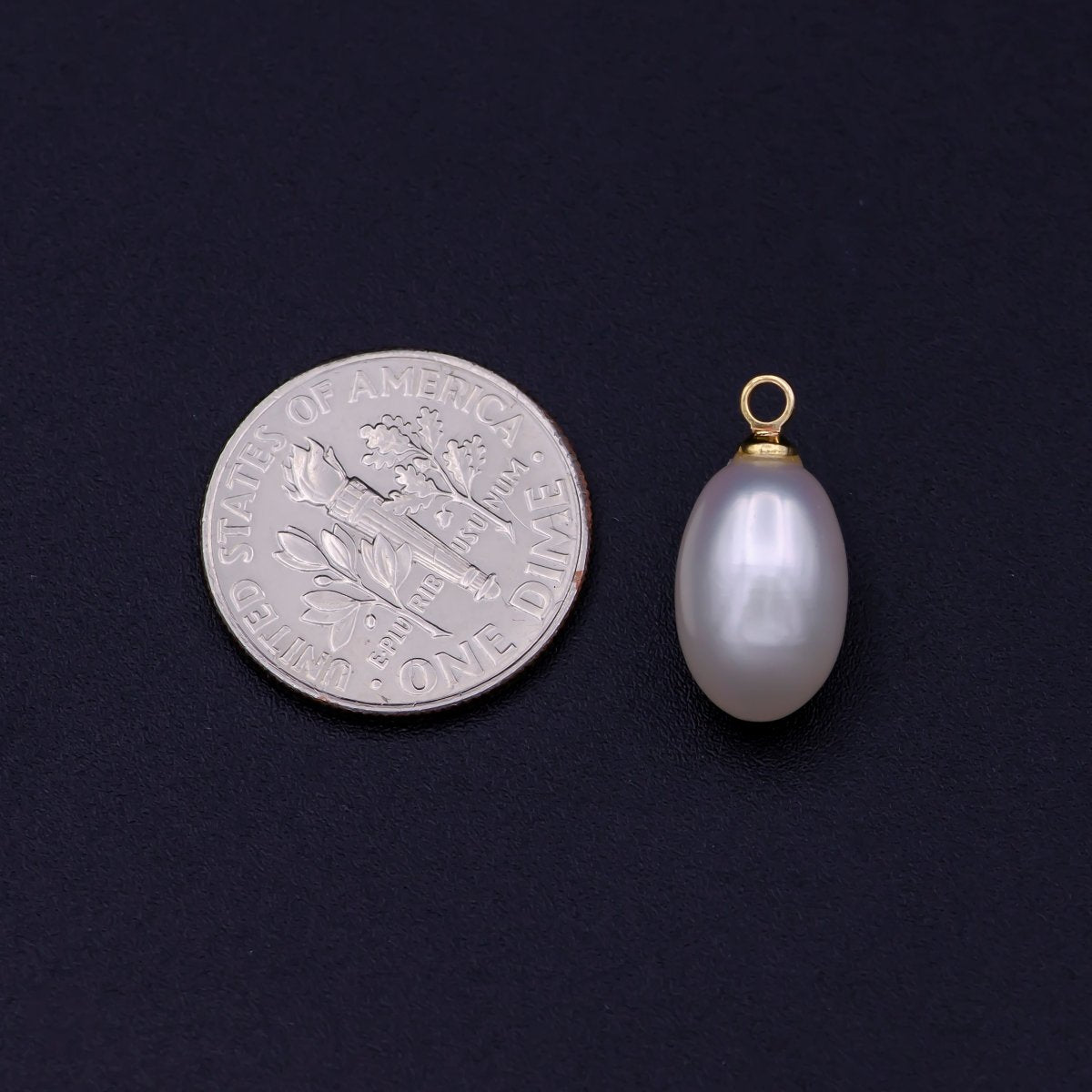 Natural White Teardrop Pearl Charm Natural Freshwater Pearl Necklace, Mauve Champagne Single Keshi Pendant, Bridesmaid Jewelry Gift P-1763 - DLUXCA