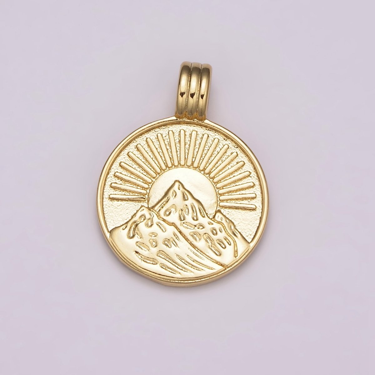 NEW ELEMENT Collection Gold Element Charm Fire Wind Earth Ocean Wave Charm 24K Gold Filled Medallion for Necklace Bracelet Supply N-469 - N-472