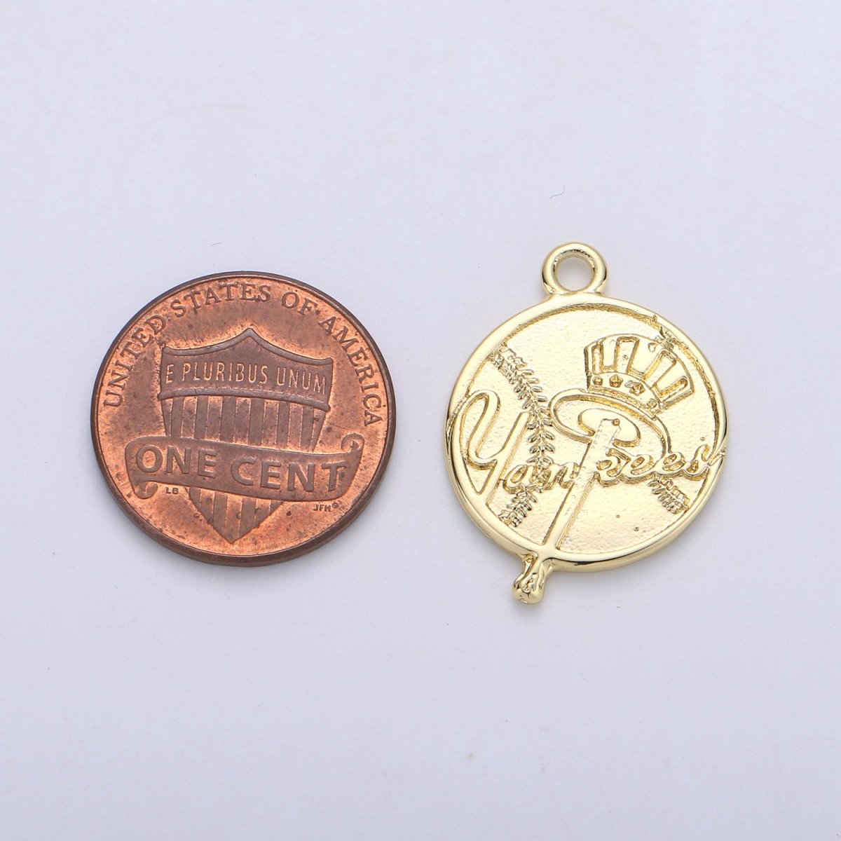 New York Charm, New York Pendant, Gold New Yorker Charm Dainty Small Charm for Bracelet Necklace Earring, C-881
