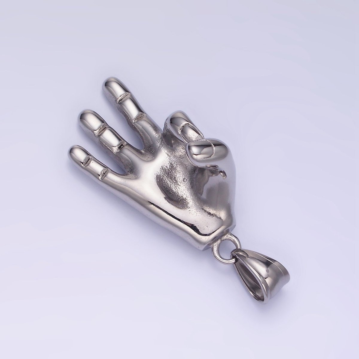 Okay Sign Hand Symbol Charm Gold Stainless Steel Ok Sign Pendant Hand Gesture Charm P1205