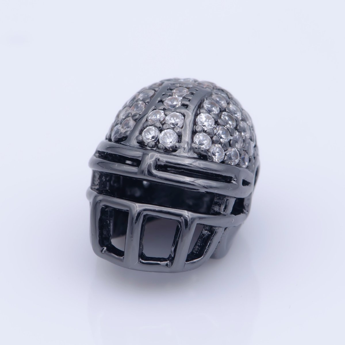 On Sale! CLEARANCE! Cubic Zirconia Crystal American Football Sport Hemet, Copper Gold Filled Charm CONNECTOR Bracelet Design Plated Material For Jewelry Making F-295
