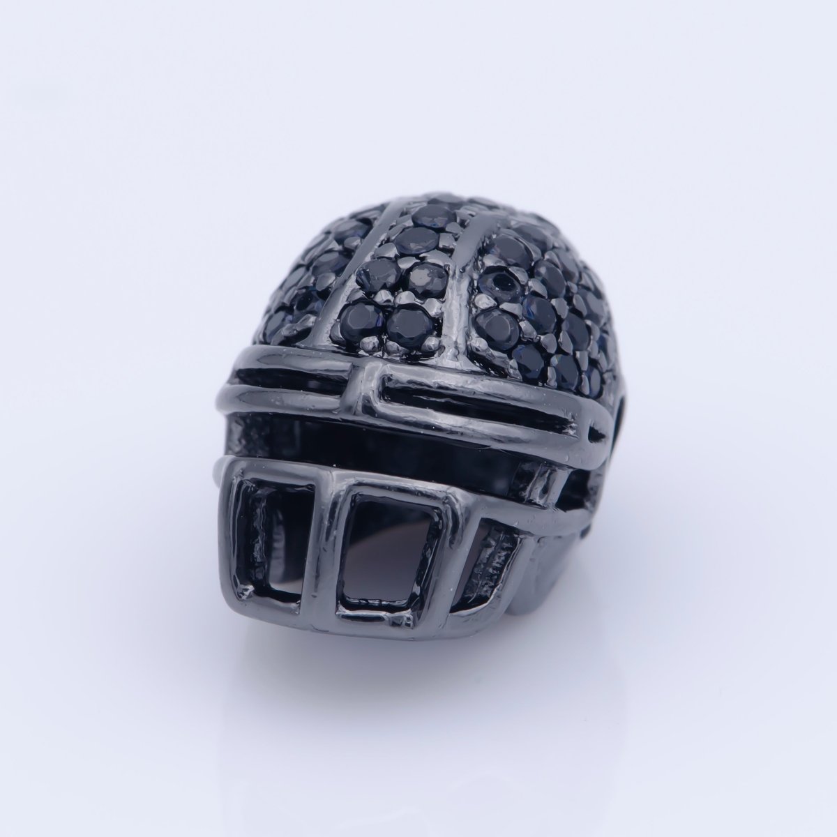 On Sale! CLEARANCE! Cubic Zirconia Crystal American Football Sport Hemet, Copper Gold Filled Charm CONNECTOR Bracelet Design Plated Material For Jewelry Making F-295