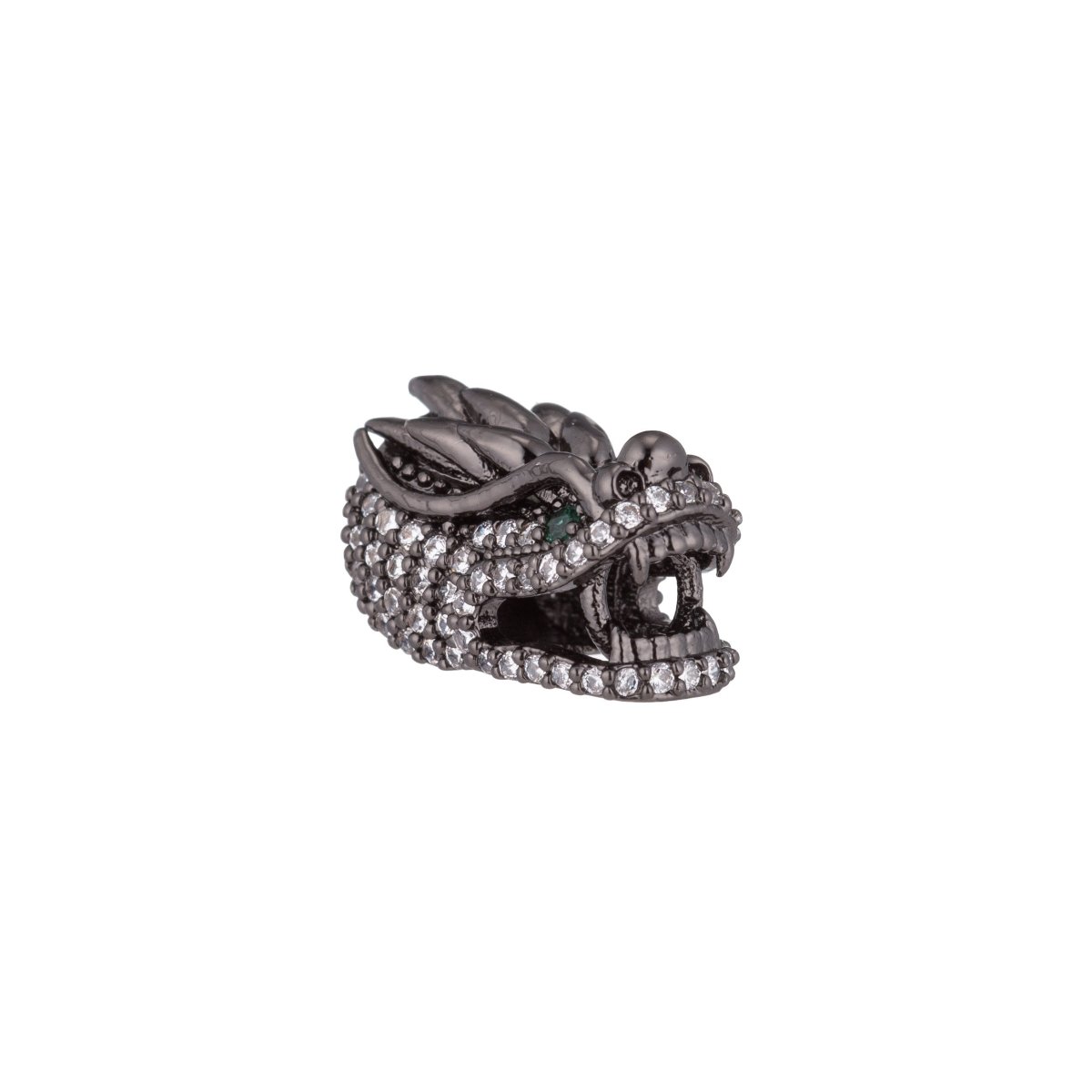On Sale! CLEARANCE! Gold Filled Micro Paved CZ Mythical Dragon Spacer Bead | B-075