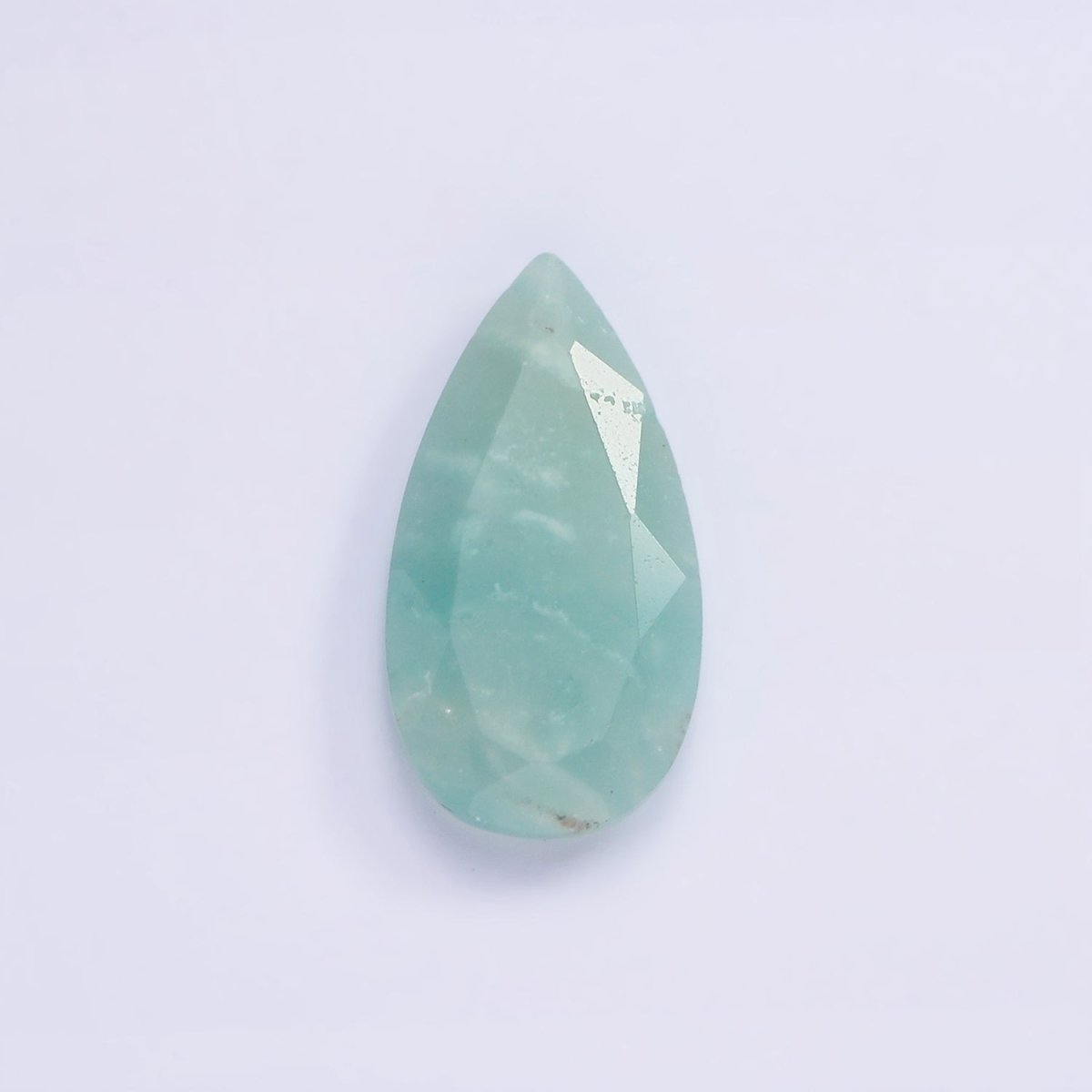 25mm Natural Gemstone Multifaceted Teardrop Charm | AG693 - AG695
