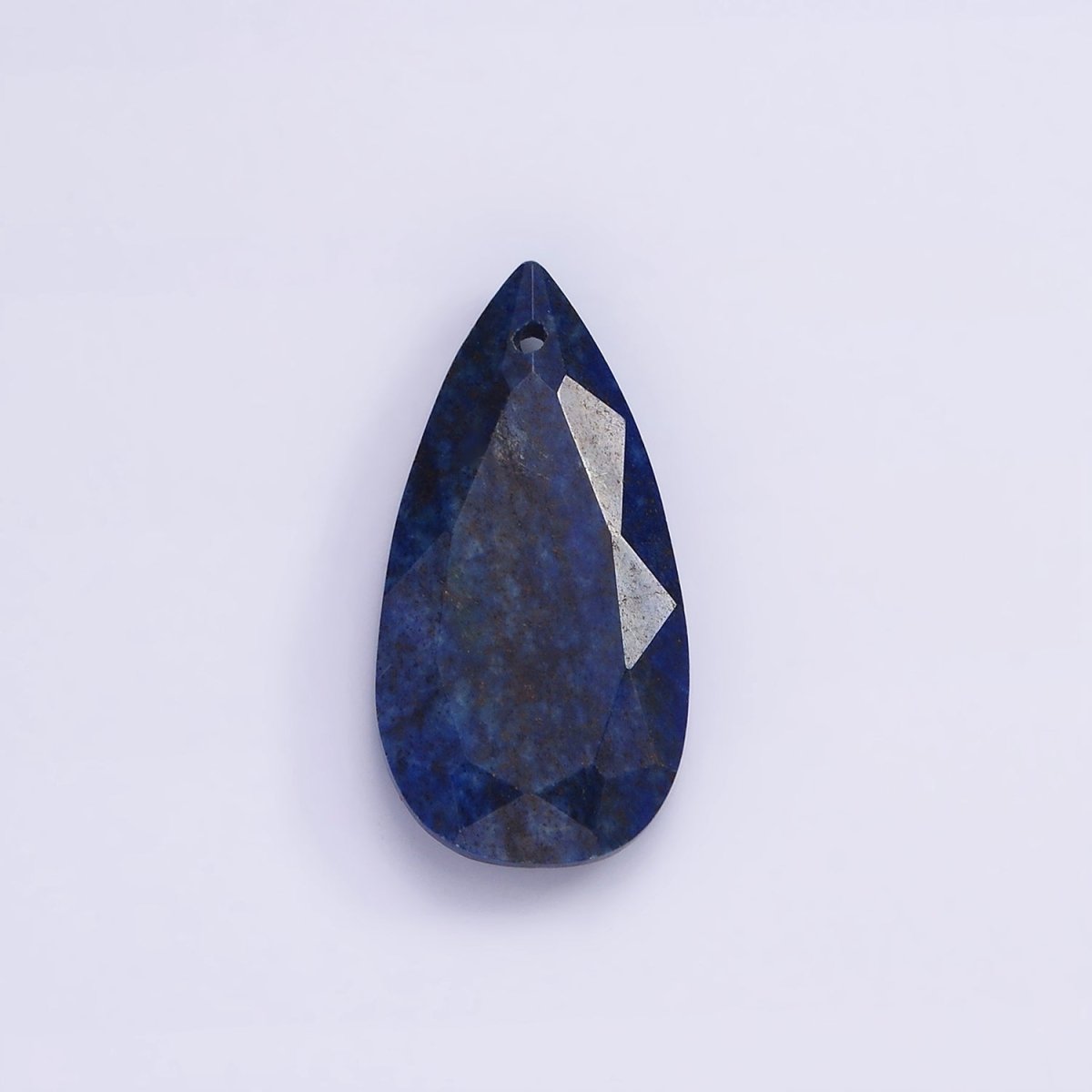 25mm Natural Gemstone Multifaceted Teardrop Charm | AG693 - AG695