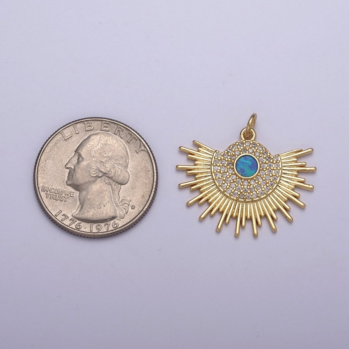 Opal Gold Sun charm, Sunbeam charm Sunshine, Sunburst, Sun Pendant, Bohemian Jewelry Inspired N-252 N-253