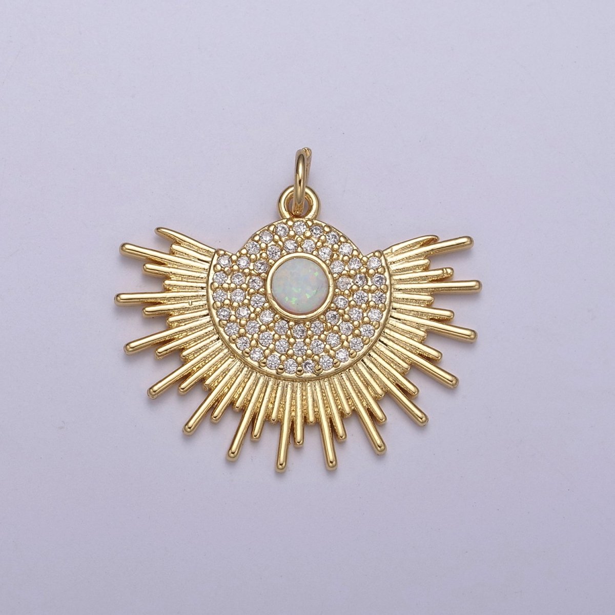 Opal Gold Sun charm, Sunbeam charm Sunshine, Sunburst, Sun Pendant, Bohemian Jewelry Inspired N-252 N-253