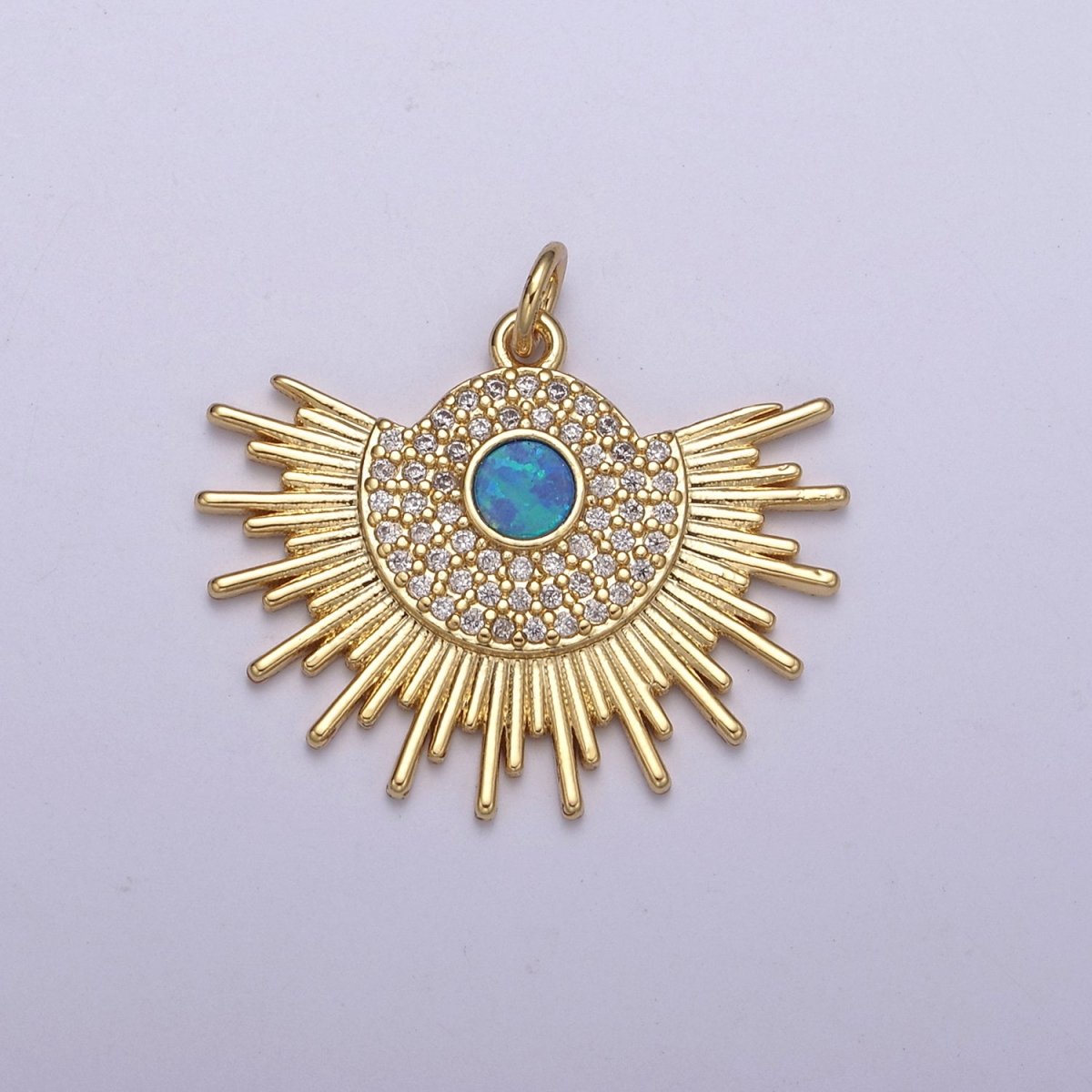 Opal Gold Sun charm, Sunbeam charm Sunshine, Sunburst, Sun Pendant, Bohemian Jewelry Inspired N-252 N-253