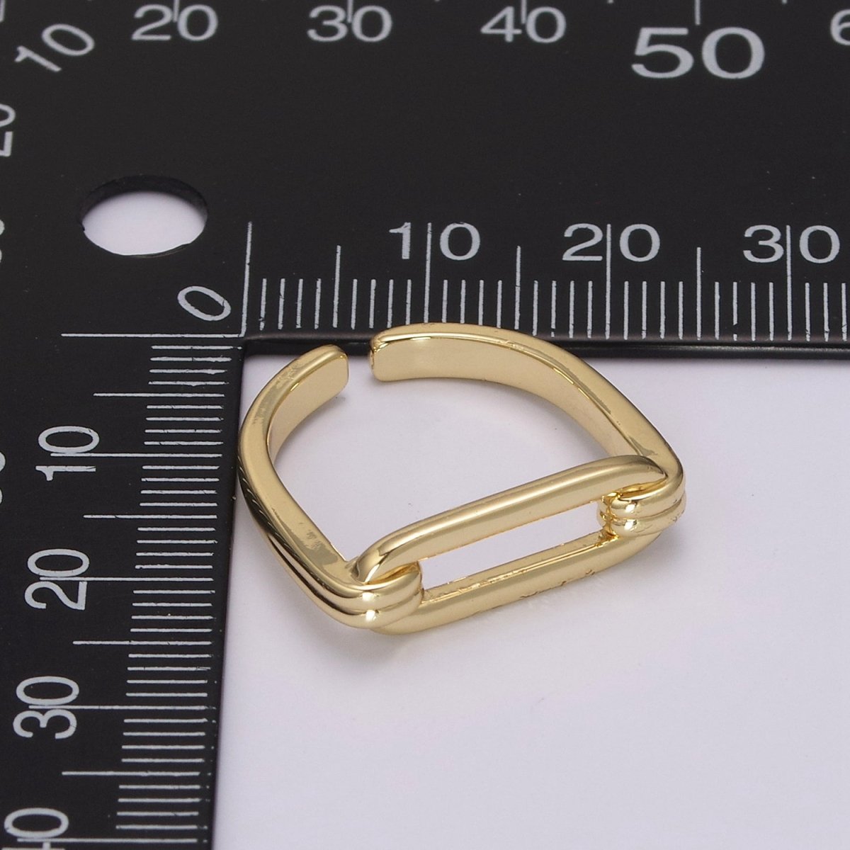 Open Signet Gold ring gold Filled Open Adjustable Signet ring minimalist jewelry stackable Ring U-142 U-143