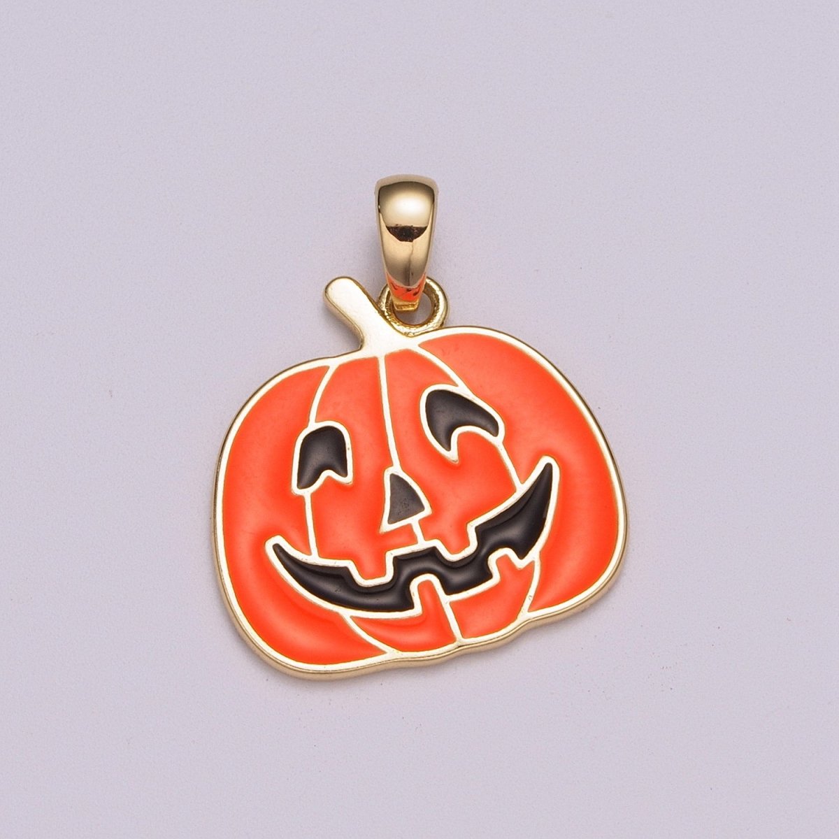 Orange Pumpkin Charm 18K Gold Filled Jack O Lantern Charms Halloween J ...