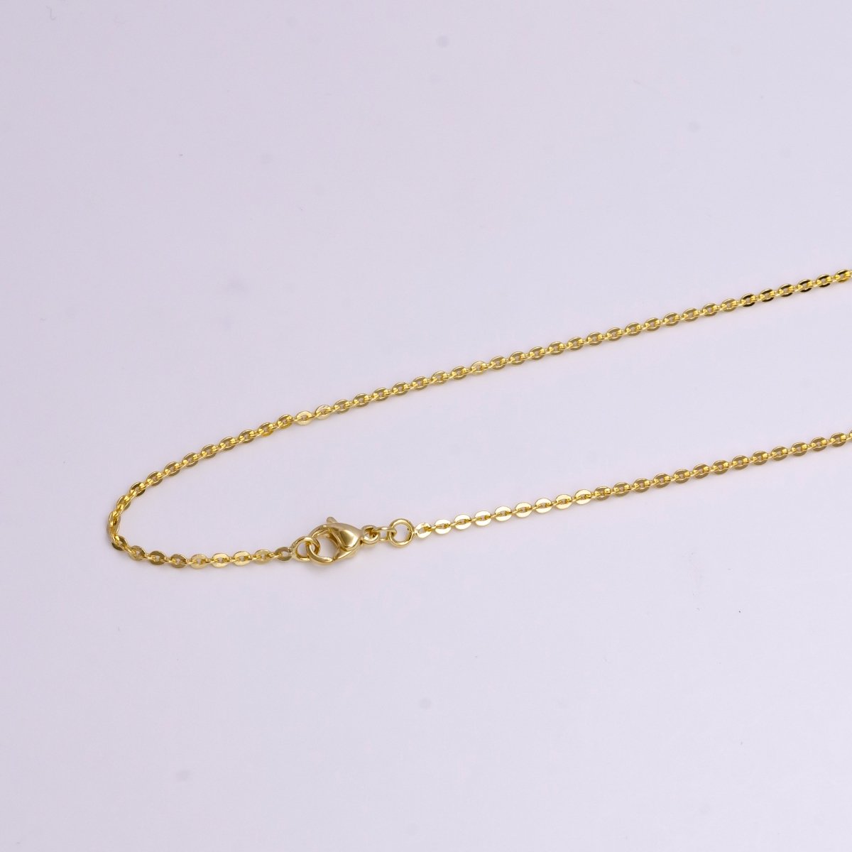 OS 14K Gold Filled 1.7mm Rolo Cable 17.5 Inch Layering Chain Necklace | WA-1904