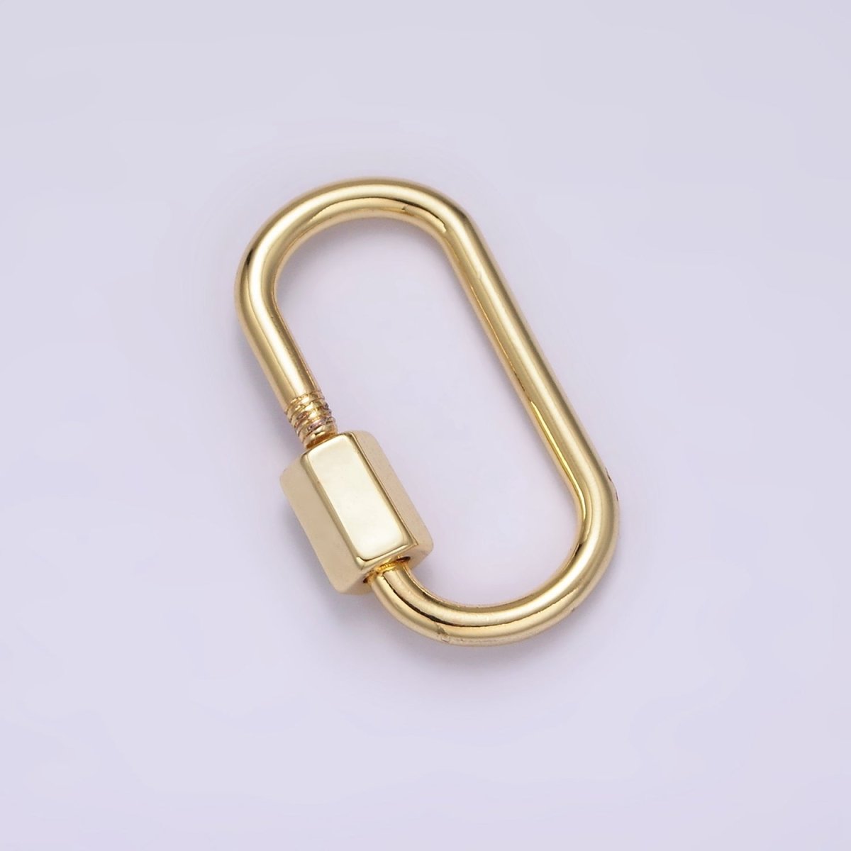 OS 14K Gold Filled 23mm Oblong Oval Carabiner Minimalist Jewelry Findings Supply | Z623 - DLUXCA