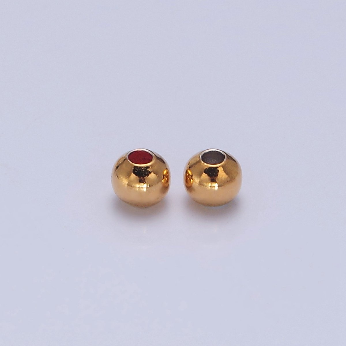 OS 4mm / 6mm 24K Gold Filled Beads. Gold Spacer Beads, Gold Spacer Ball Bracelet Connectors, Wholesale Jewelry Supplier L-744 L-745