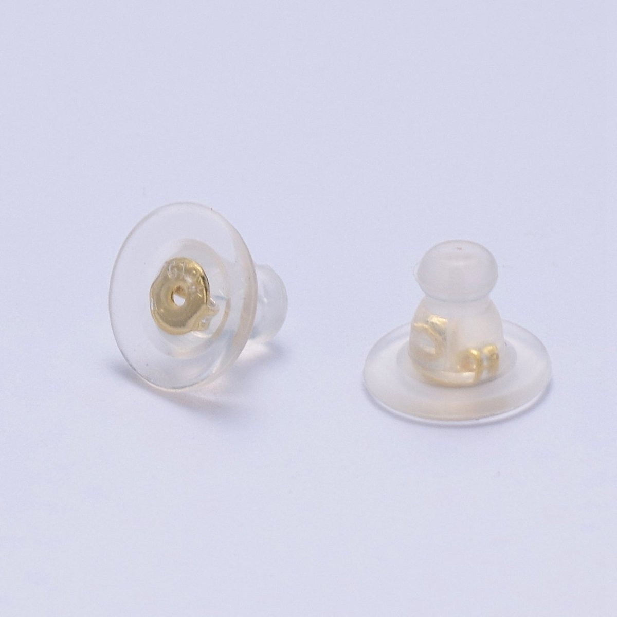 OS Bullet Clutch Earring Backs for Studs with Pad Rubber Earring Stoppers Pierced Safety Backs K-231 - DLUXCA