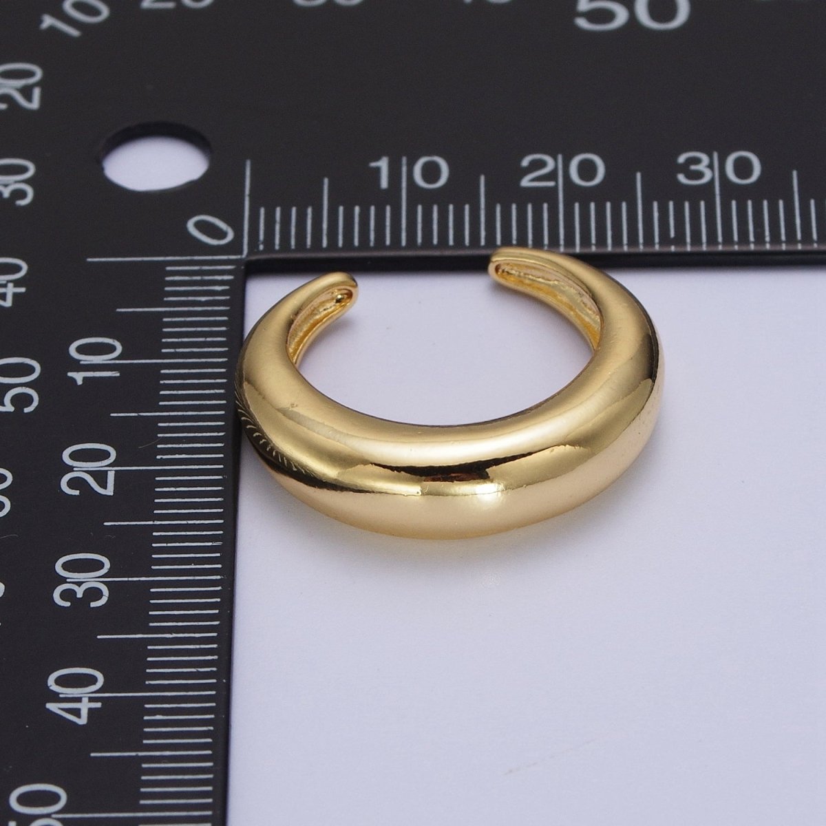 OS Chunky Statement Ring Gold Dome Ring • Minimalist Ring Midi Signet Ring • Gift for Her • R-188