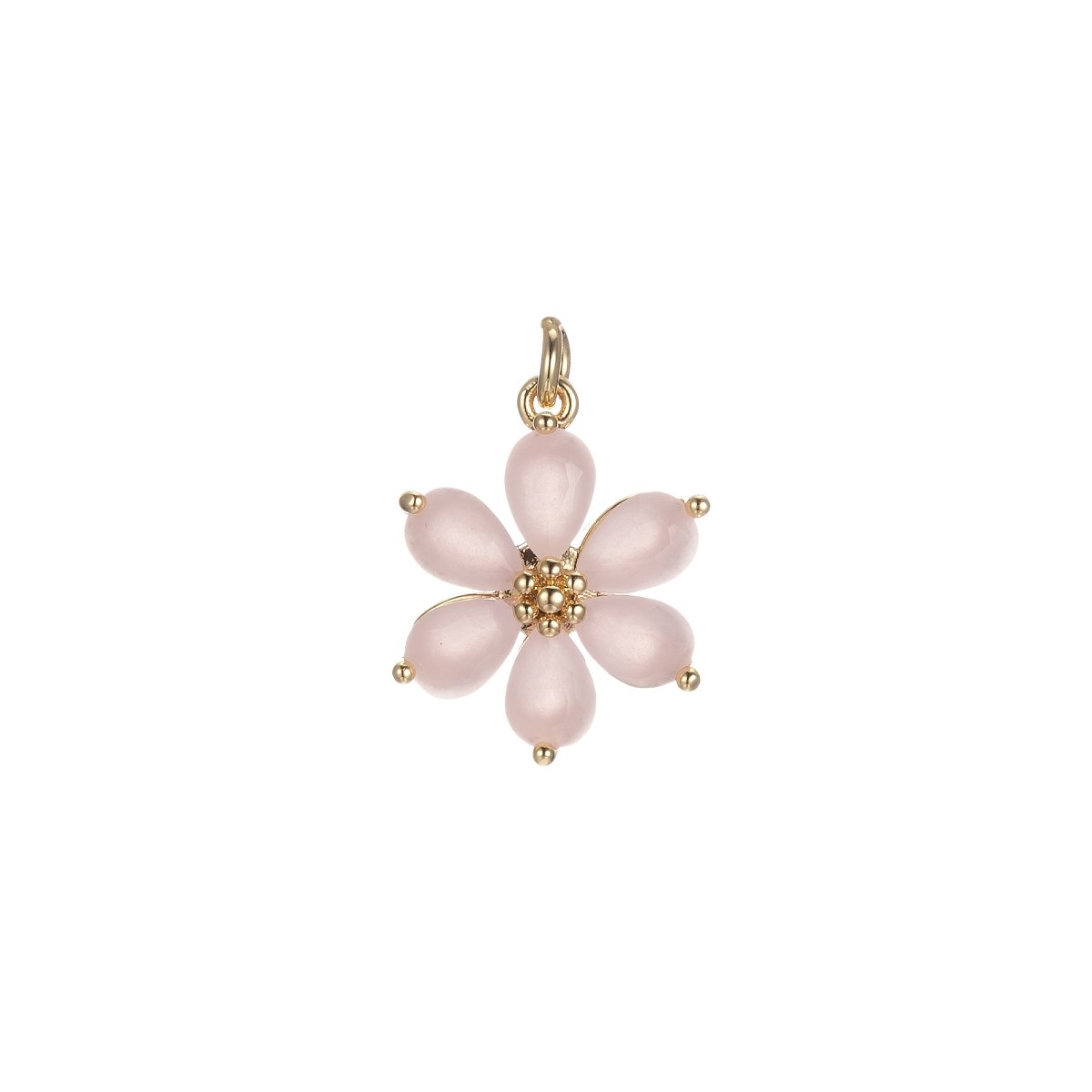 OS Dainty Daisy Flower Charm 17mm x 11mm, Arcylic Glass Floral Charm for Jewelry Making ,Pendant Necklace Bracelet Earring DIY BULK E-848-E-850