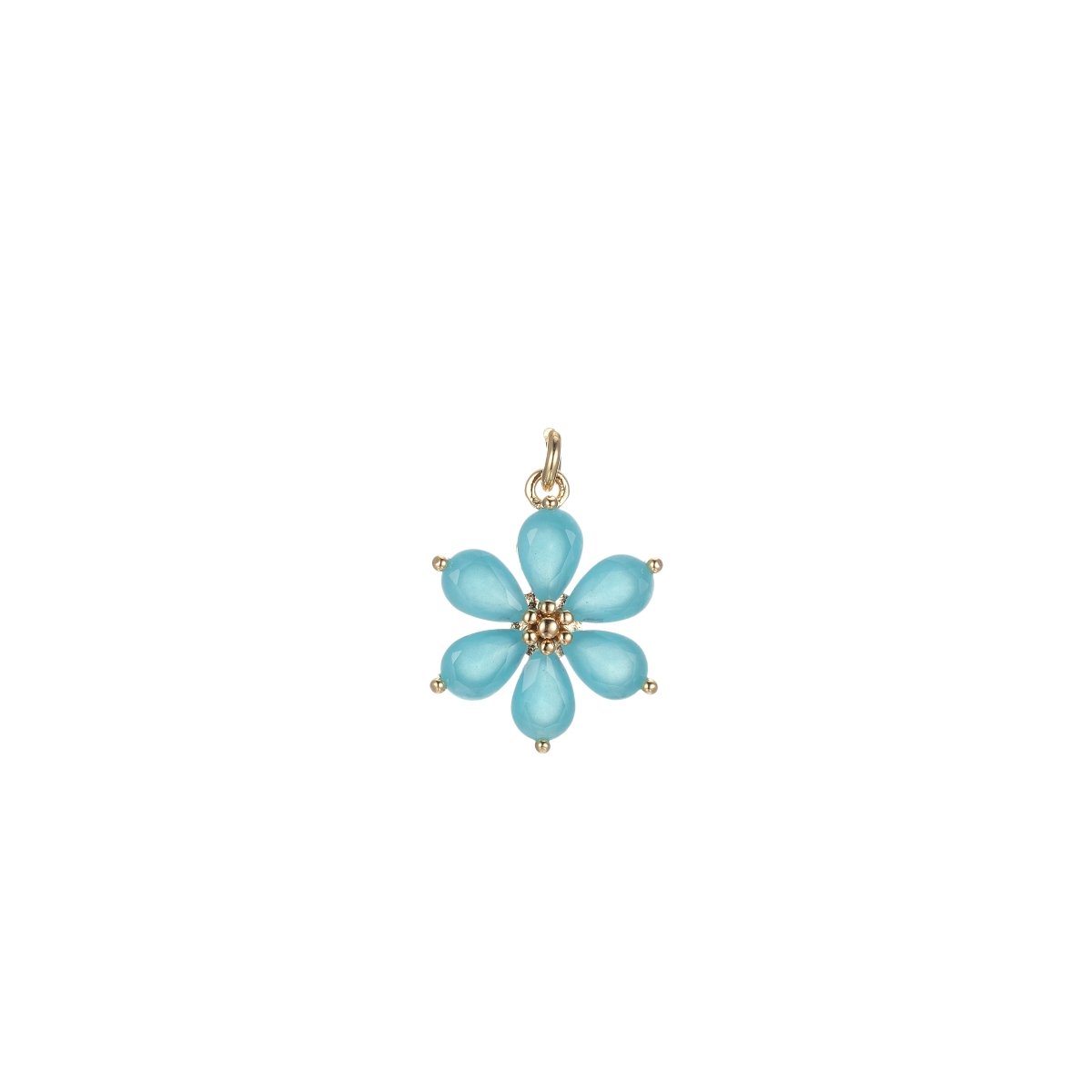 OS Dainty Daisy Flower Charm 17mm x 11mm, Arcylic Glass Floral Charm for Jewelry Making ,Pendant Necklace Bracelet Earring DIY BULK E-848-E-850