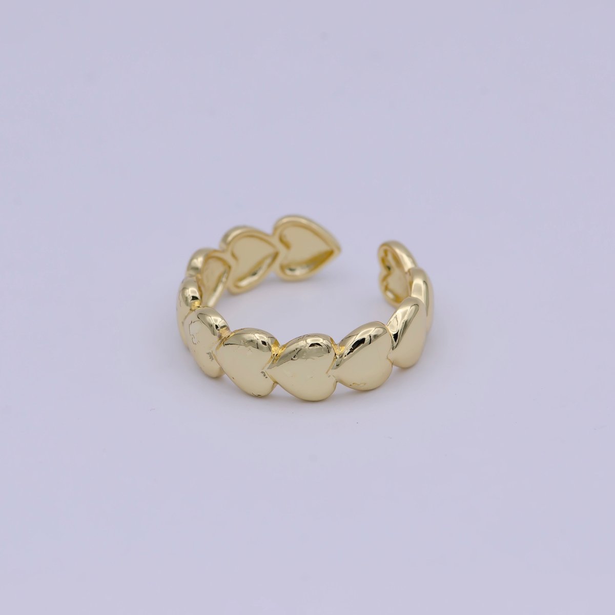 OS Dainty Gold Heart Ring, Love Heart Ring, Muti Heart Ring Friendship Ring, Love Ring Valentine Gift for Her U-480 - DLUXCA