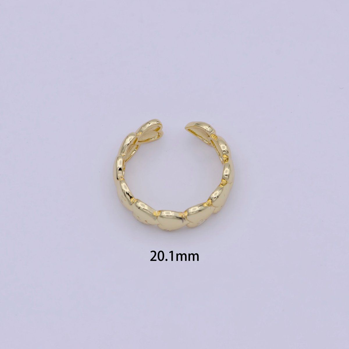 OS Dainty Gold Heart Ring, Love Heart Ring, Muti Heart Ring Friendship Ring, Love Ring Valentine Gift for Her U-480 - DLUXCA