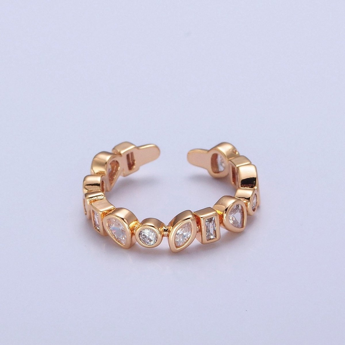 OS Dainty Gold Ring, Delicate Minimalist Ring, Geometric Ring Stackable Ring O-2253