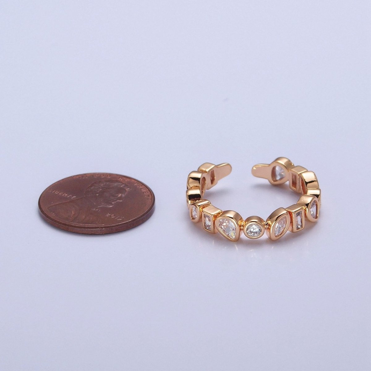 OS Dainty Gold Ring, Delicate Minimalist Ring, Geometric Ring Stackable Ring O-2253