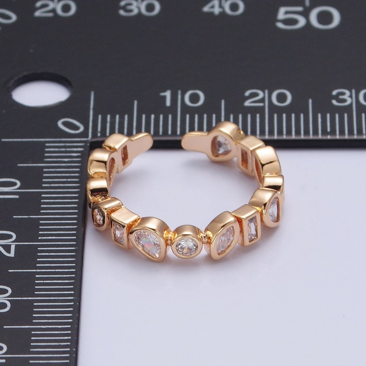 OS Dainty Gold Ring, Delicate Minimalist Ring, Geometric Ring Stackable Ring O-2253